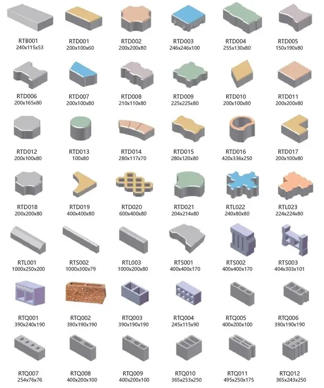 China Concrete Hollow Paver Blocks Moulds high quality